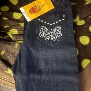 Embellished Dark Blue Jeans